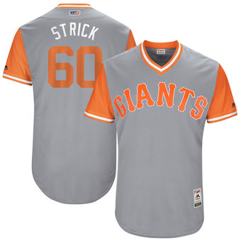 Men's San Francisco Giants Hunter Strickland Strick Majestic Gray 2017 Players Weekend Authentic Jersey Men's San Francisco Giants Hunter Strickland Strick Majestic Gray 2017 Players Weekend Authentic Jersey