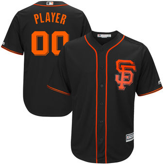 Men's San Francisco Giants Majestic Black Alternate 2017 Cool Base Custom Jersey