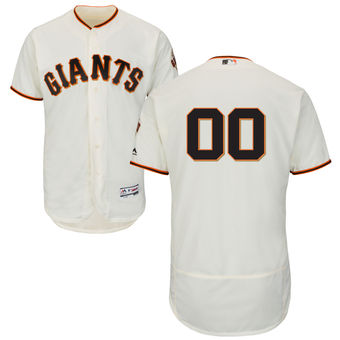 Men's San Francisco Giants Majestic Home Ivory FlexBase Authentic Collection Custom Jersey