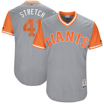 Men's San Francisco Giants Mark Melancon Stretch Majestic Gray 2017 Players Weekend Authentic Jersey Men's San Francisco Giants Mark Melancon Stretch Majestic Gray 2017 Players Weekend Authentic Jersey