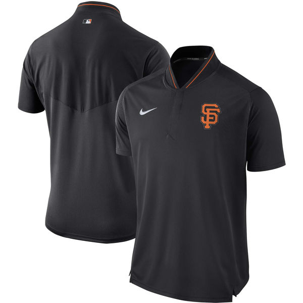 Men's San Francisco Giants Nike Black Authentic Collection Elite Performance Polo