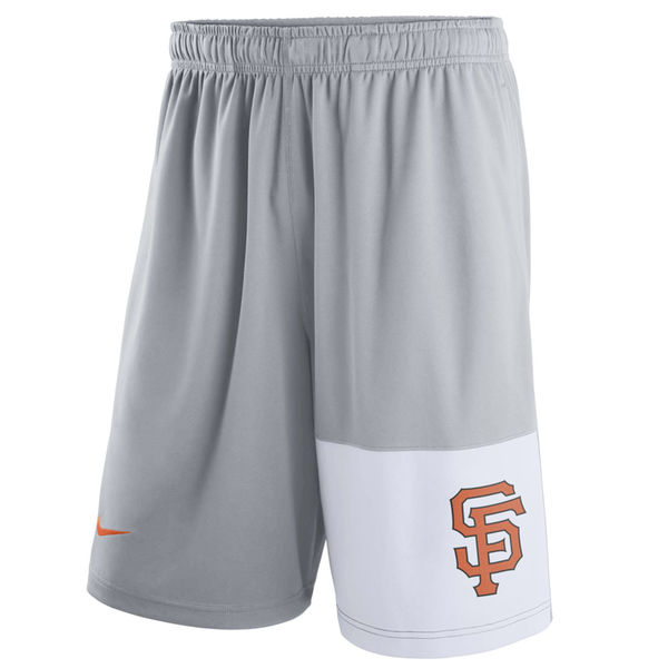 Men's San Francisco Giants Nike Gray Dry Fly Shorts Men's San Francisco Giants Nike Gray Dry Fly Shorts