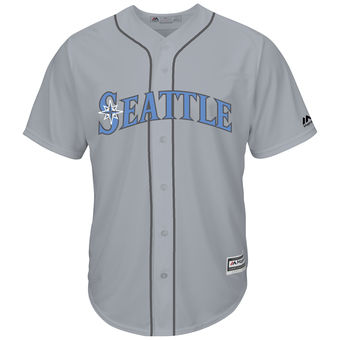 Men's Seattle Mariners Majestic Gray Father's Day Cool Base Replica Team Jersey Men's Seattle Mariners Majestic Gray Father's Day Cool Base Replica Team Jersey