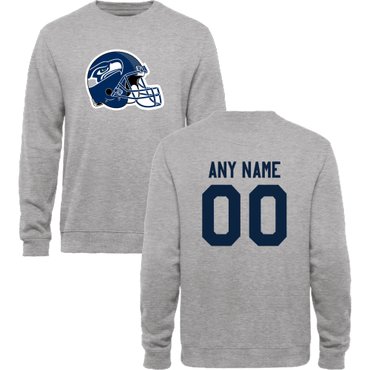 Men's Seattle Seahawks Design Your Own Crewneck Sweatshirt