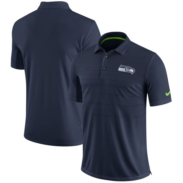 Men's Seattle Seahawks Nike College Navy Early Season Polo Men's Seattle Seahawks Nike College Navy Early Season Polo