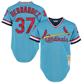 Men's St. Louis Cardinals 1979 Keith Hernandez Mitchell & Ness Light Blue Authentic Throwback Jersey