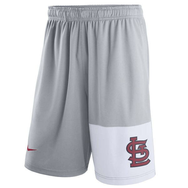 Men's St. Louis Cardinals Nike Gray Dry Fly Shorts Men's St. Louis Cardinals Nike Gray Dry Fly Shorts