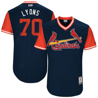Men's St. Louis Cardinals Tyler Lyons Lyons Majestic Navy 2017 Players Weekend Authentic Jersey Men's St. Louis Cardinals Tyler Lyons Lyons Majestic Navy 2017 Players Weekend Authentic Jersey
