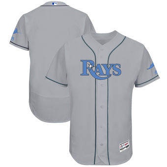 Men's Tampa Bay Rays Majestic Gray Father's Day FlexBase Team Jersey