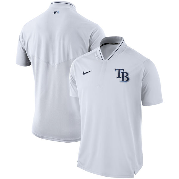 Men's Tampa Bay Rays Nike White Authentic Collection Elite Performance Polo