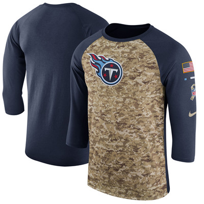 Men's Tennessee Titans Nike Camo Navy Salute to Service Sideline Legend Performance Three-Quarter Sleeve T-Shirt Men's Tennessee Titans Nike Camo Navy Salute to Service Sideline Legend Performance Three-Quarter Sleeve T-Shirt