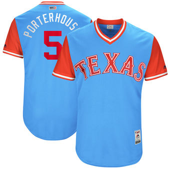 Men's Texas Rangers Mike Napoli Porterhouse Majestic Light Blue 2017 Players Weekend Authentic Jersey Men's Texas Rangers Mike Napoli Porterhouse Majestic Light Blue 2017 Players Weekend Authentic Jersey