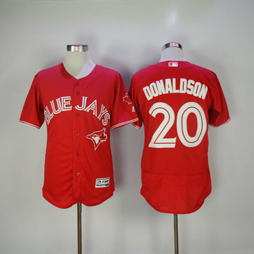 Men's Toronto Blue Jays Josh Donaldson Majestic Red 2017 FlexBase Authentic Collection Player Jersey