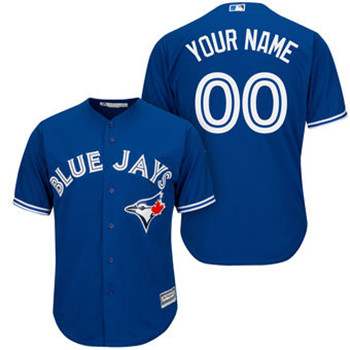 Men's Toronto Blue Jays Majestic Scarlet 2017 Cool Base Replica Blue Customized Jersey
