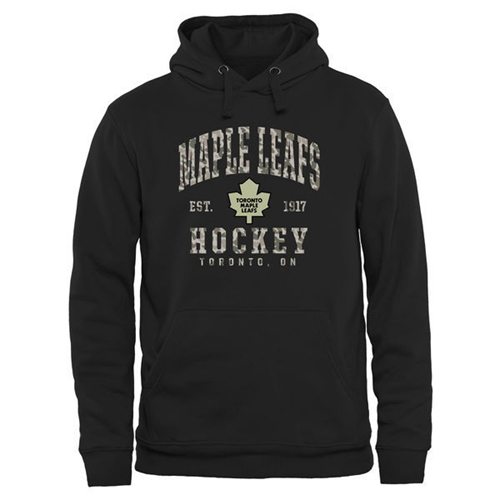 Men's Toronto Maple Leafs Black Camo Stack Pullover Hoodie Men's Toronto Maple Leafs Black Camo Stack Pullover Hoodie