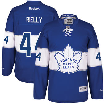 Men's Toronto Maple Leafs Morgan Rielly Reebok Blue 2017 Centennial Classic Premier Player Jersey