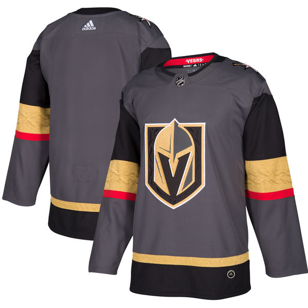 Men's Vegas Golden Knights adidas Gray Home Authentic Blank Jersey