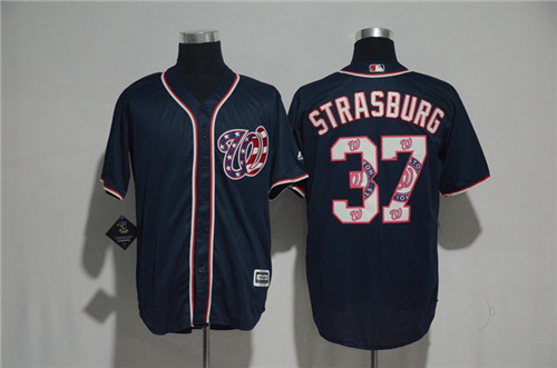 Men's Washington Nationals #37 Stephen Strasburg Majestic?Black 2017 Color Printing Cool Base Jersey Men's Washington Nationals #37 Stephen Strasburg Majestic?Black 2017 Color Printing Cool Base Jersey
