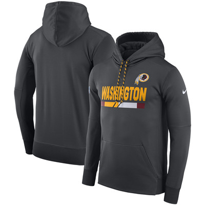 Men's Washington Redskins Nike Charcoal Sideline Team Name Performance Pullover Hoodie