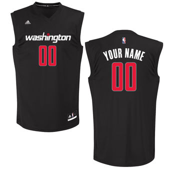 Men's Washington Wizards adidas Black Custom Chase Jersey