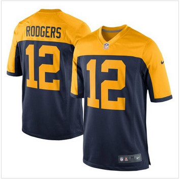 Men Green Bay Packers #12 Aaron Rodgers Navy Blue NFL New Limited Jersey