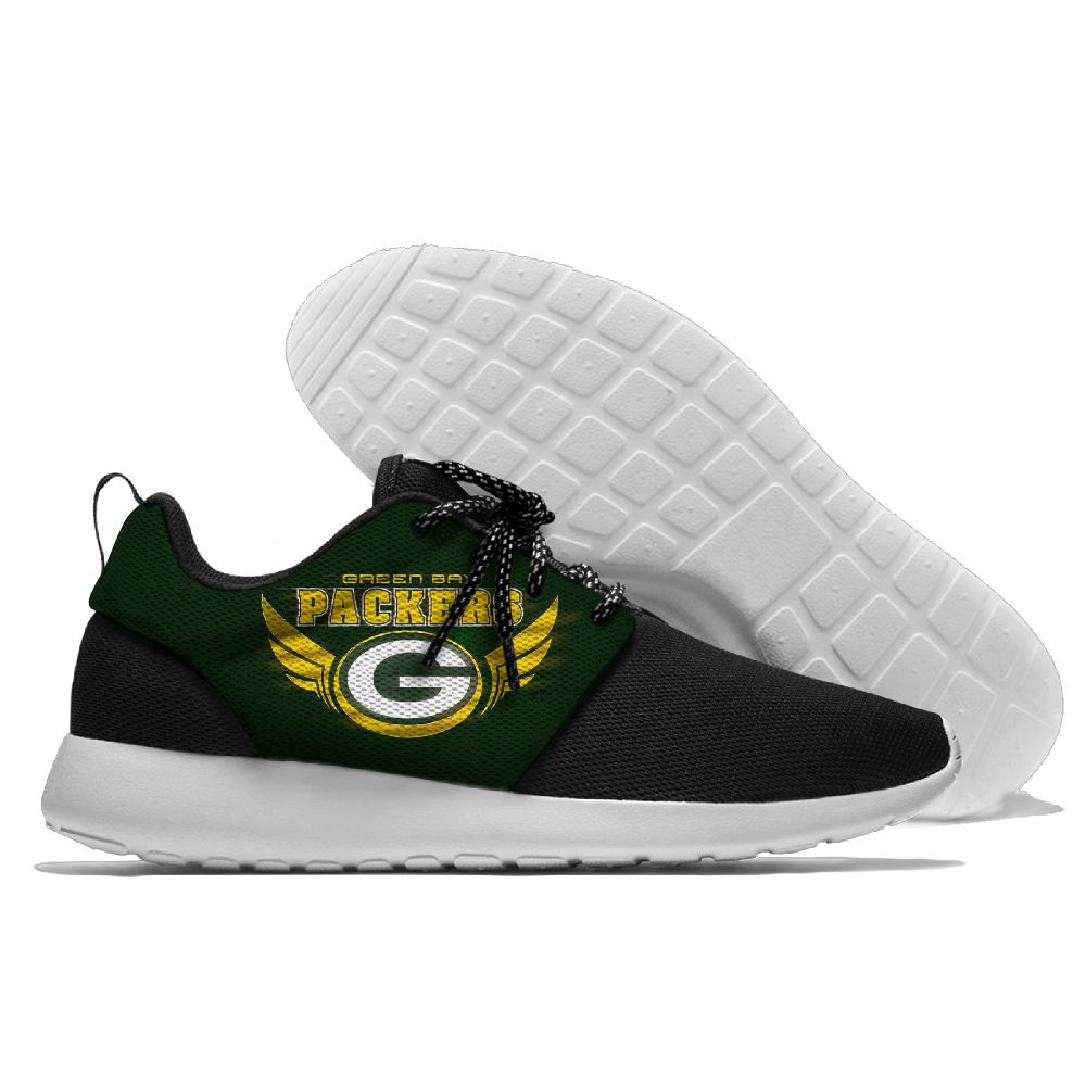 Men and women NFL Green Bay Packers Roshe style Lightweight Running shoes 2 Men and women NFL Green Bay Packers Roshe style Lightweight Running shoes 2