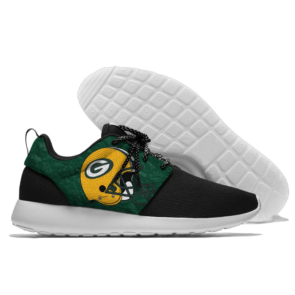 Men and women NFL Green Bay Packers Roshe style Lightweight Running shoes 3 Men and women NFL Green Bay Packers Roshe style Lightweight Running shoes 3