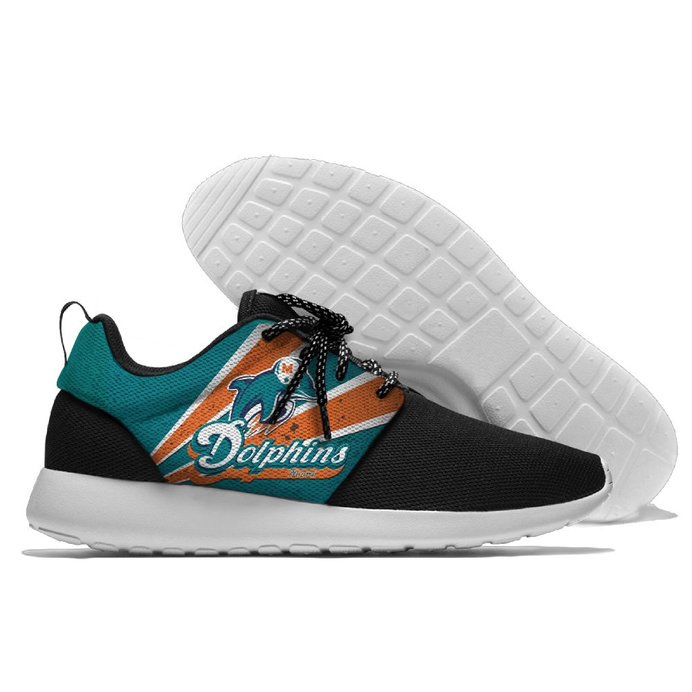 Men and women NFL Miami Dolphins Roshe style Lightweight Running shoes (3) Men and women NFL Miami Dolphins Roshe style Lightweight Running shoes (3)