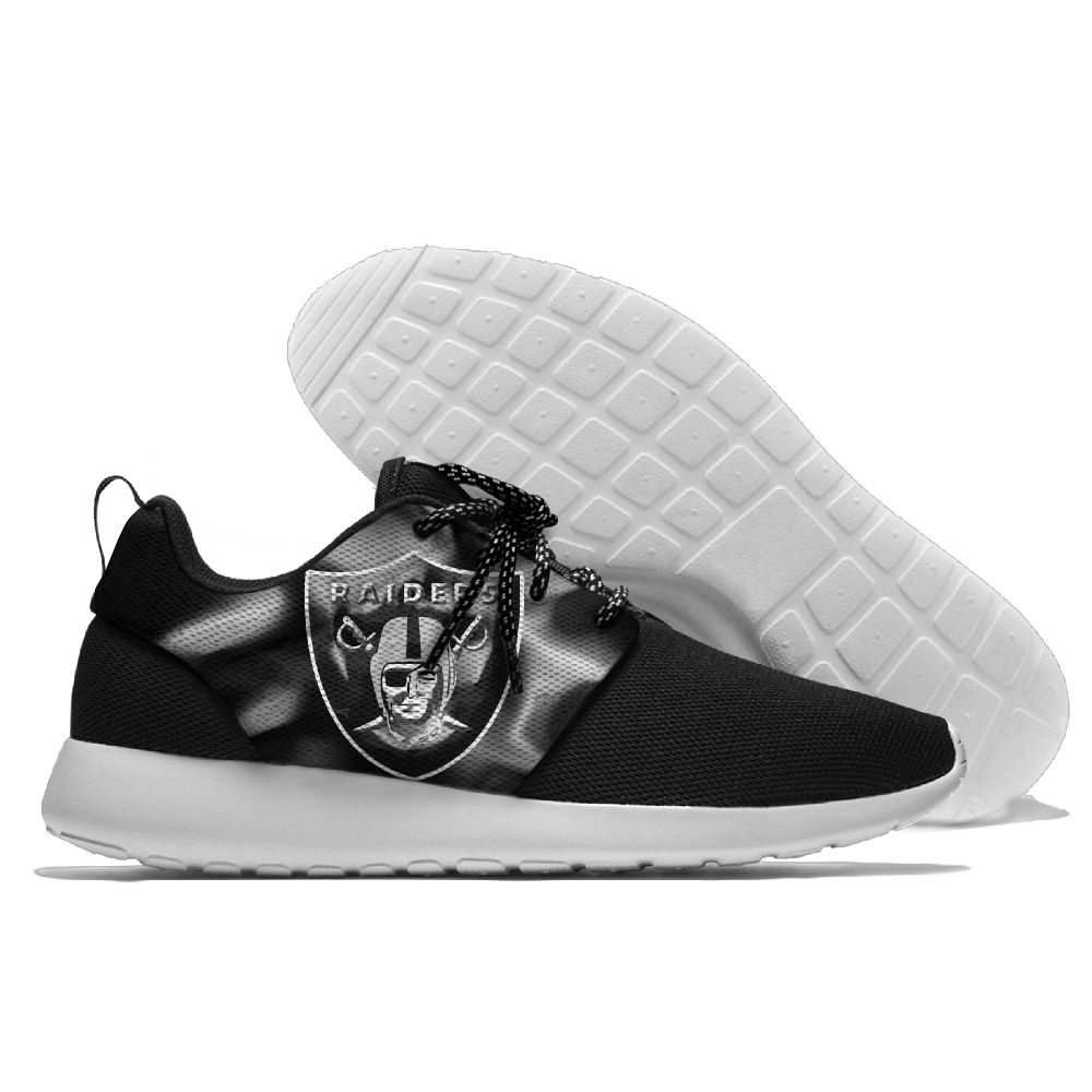 Men and women NFL Oakland Raiders Roshe style Lightweight Running shoes (2) Men and women NFL Oakland Raiders Roshe style Lightweight Running shoes (2)