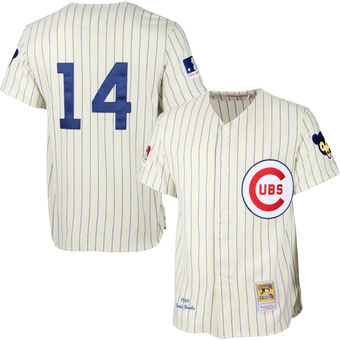 Mens Chicago Cubs Ernie Banks Mitchell & Ness Cream MLB Authentic Jersey Mens Chicago Cubs Ernie Banks Mitchell & Ness Cream MLB Authentic Jersey
