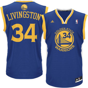 Mens Golden State Warriors Shaun Livingston adidas Royal Blue Replica Road Jersey