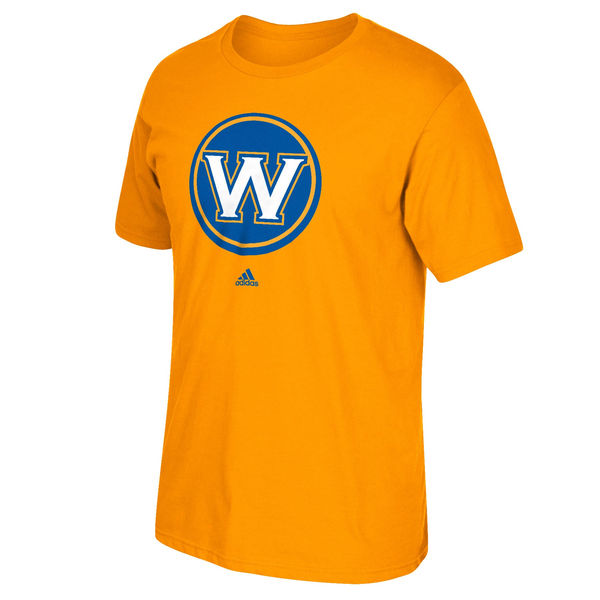 Mens Golden State Warriors adidas Gold Primary Logo T-Shirt