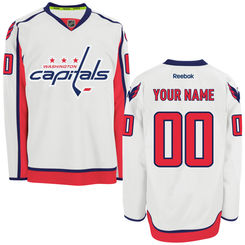 Mens Washington Capitals Reebok White EDGE Authentic Custom Road Jersey