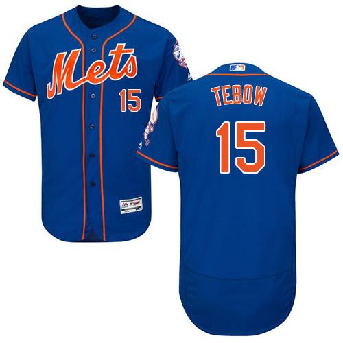 Mets #15 Tim Tebow Blue Flexbase Authentic Collection Stitched MLB Jersey Mets #15 Tim Tebow Blue Flexbase Authentic Collection Stitched MLB Jersey