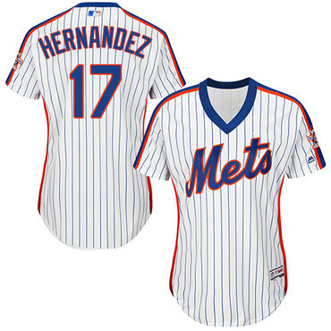 Mets #17 Keith Hernandez White(Blue Strip) Alternate Women's Stitched MLB Jersey Mets #17 Keith Hernandez White(Blue Strip) Alternate Women's Stitched MLB Jersey