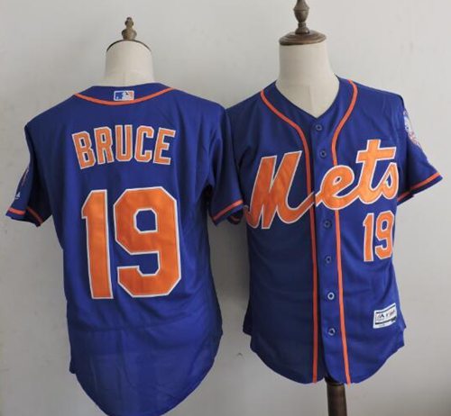 Mets #19 Jay Bruce Blue Flexbase Authentic Collection Stitched MLB Jersey Mets #19 Jay Bruce Blue Flexbase Authentic Collection Stitched MLB Jersey
