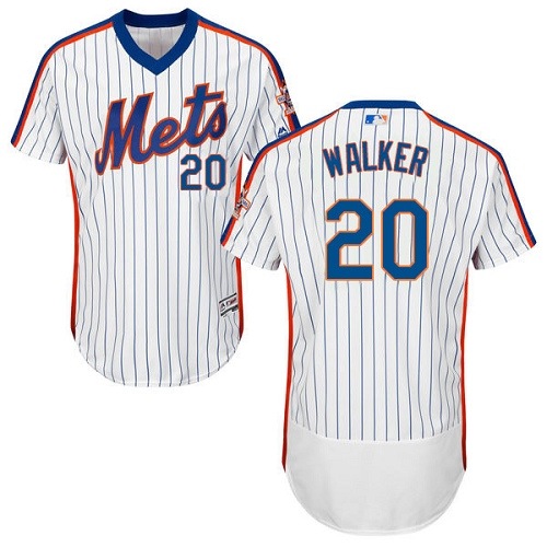 Mets #20 Neil Walker White(Blue Strip) Flexbase Authentic Collection Alternate Stitched MLB Jersey Mets #20 Neil Walker White(Blue Strip) Flexbase Authentic Collection Alternate Stitched MLB Jersey
