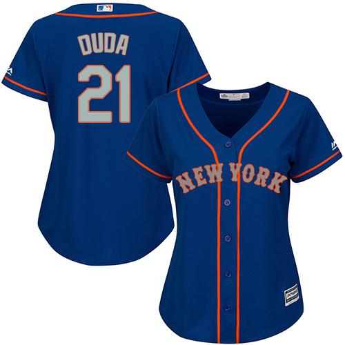 Mets #21 Lucas Duda Blue(Grey NO.) Alternate Women's Stitched MLB Jersey Mets #21 Lucas Duda Blue(Grey NO.) Alternate Women's Stitched MLB Jersey
