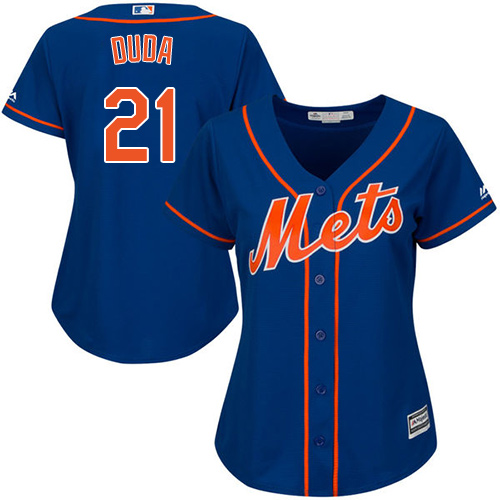 Mets #21 Lucas Duda Blue Alternate Women's Stitched MLB Jersey Mets #21 Lucas Duda Blue Alternate Women's Stitched MLB Jersey