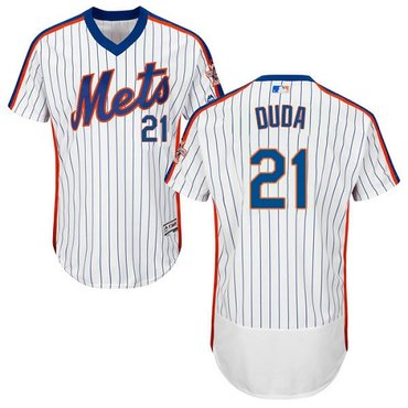 Mets #21 Lucas Duda White(Blue Strip) Flexbase Authentic Collection Alternate Stitched MLB Jersey Mets #21 Lucas Duda White(Blue Strip) Flexbase Authentic Collection Alternate Stitched MLB Jersey