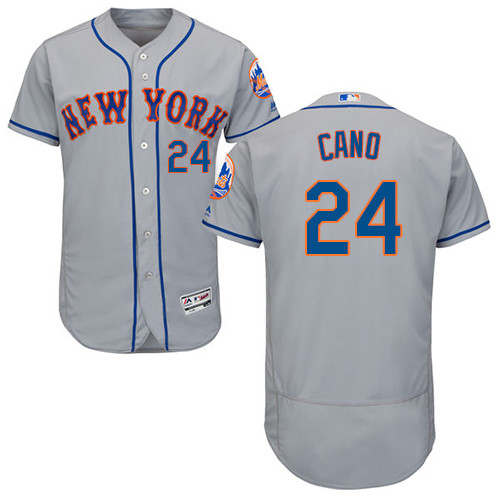 Mets #24 Robinson Cano Grey Flexbase Authentic Collection Stitched Baseball Jersey Mets #24 Robinson Cano Grey Flexbase Authentic Collection Stitched Baseball Jersey