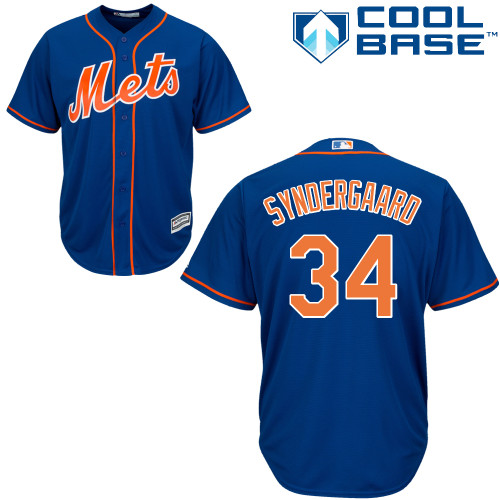 Mets #34 Noah Syndergaard Blue Cool Base Stitched Youth MLB Jersey Mets #34 Noah Syndergaard Blue Cool Base Stitched Youth MLB Jersey