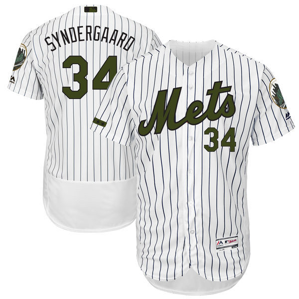 Mets #34 Noah Syndergaard White Men 2017 Memorial Day Flexbase Player Jersey Mets #34 Noah Syndergaard White Men 2017 Memorial Day Flexbase Player Jersey