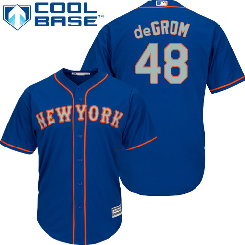 Mets #48 Jacob DeGrom Blue(Grey NO.) Cool Base Stitched Youth MLB Jersey Mets #48 Jacob DeGrom Blue(Grey NO.) Cool Base Stitched Youth MLB Jersey