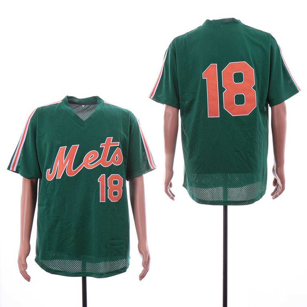 Mets 18 Darryl Strawberry Green Mesh Throwback Jersey Mets 18 Darryl Strawberry Green Mesh Throwback Jersey