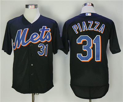 Mets 31 Mike Piazza Black 2000 BP Jersey Mets 31 Mike Piazza Black 2000 BP Jersey