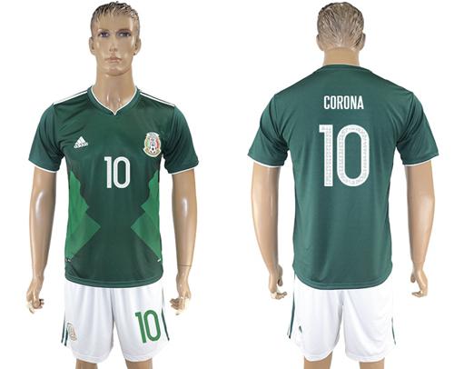 Mexico #10 Corona Green Home Soccer Country Jersey Mexico #10 Corona Green Home Soccer Country Jersey