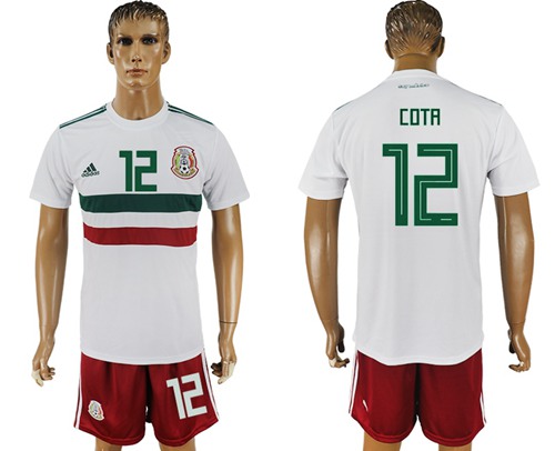 Mexico #12 Cota Away Soccer Country Jersey