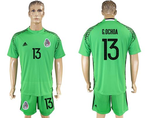 Mexico #13 G.Ochoa Green Goalkeeper Soccer Country Jersey Mexico #13 G.Ochoa Green Goalkeeper Soccer Country Jersey