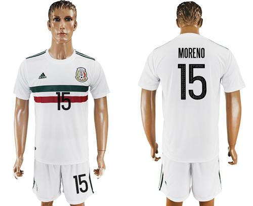 Mexico #15 Moreno Away Soccer Country Jersey Mexico #15 Moreno Away Soccer Country Jersey